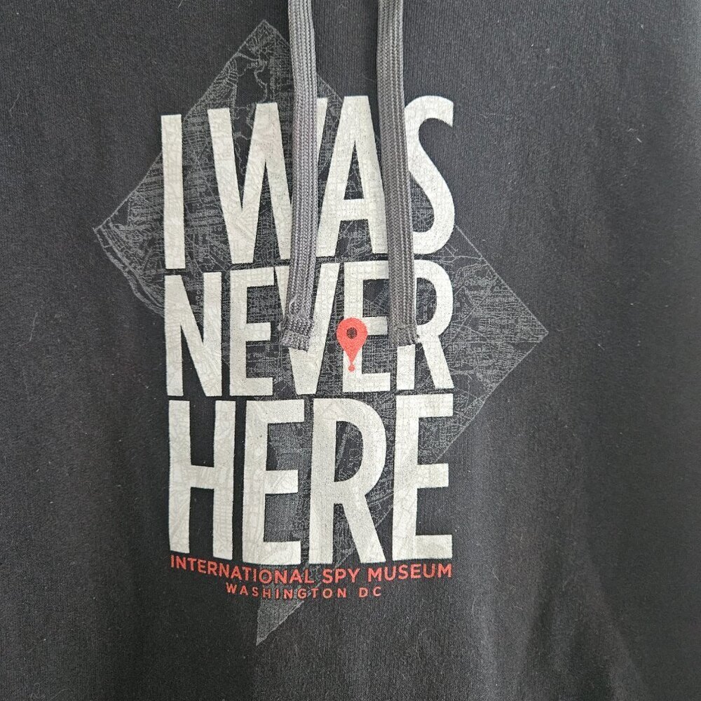 International Spy Museum Medium Black Hoodie Sweatshirt - Picture 3 of 6